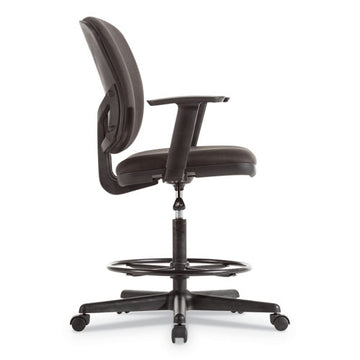 Alera® Alera Everyday Task Stool, Fabric Seat-back, Supports Up To 275 Lb, 20.9" To 29.6" Seat Height, Black freeshipping - TVN Wholesale